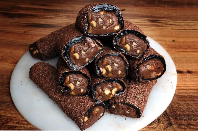 Rolled Angel Delight with Hazelnut & Cocoa