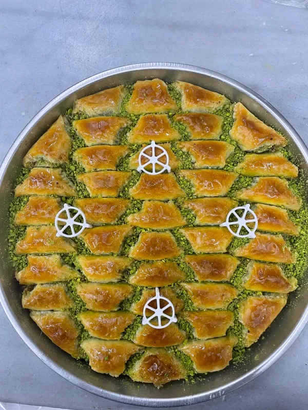 Pistachio Cream Pastry — Close Up